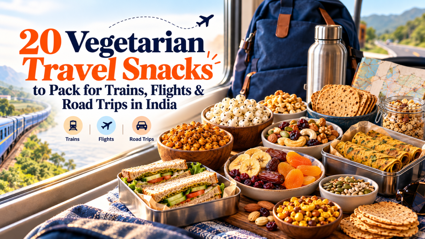 20 vegetarian travel snacks to pack for trains, flights and road trips in India