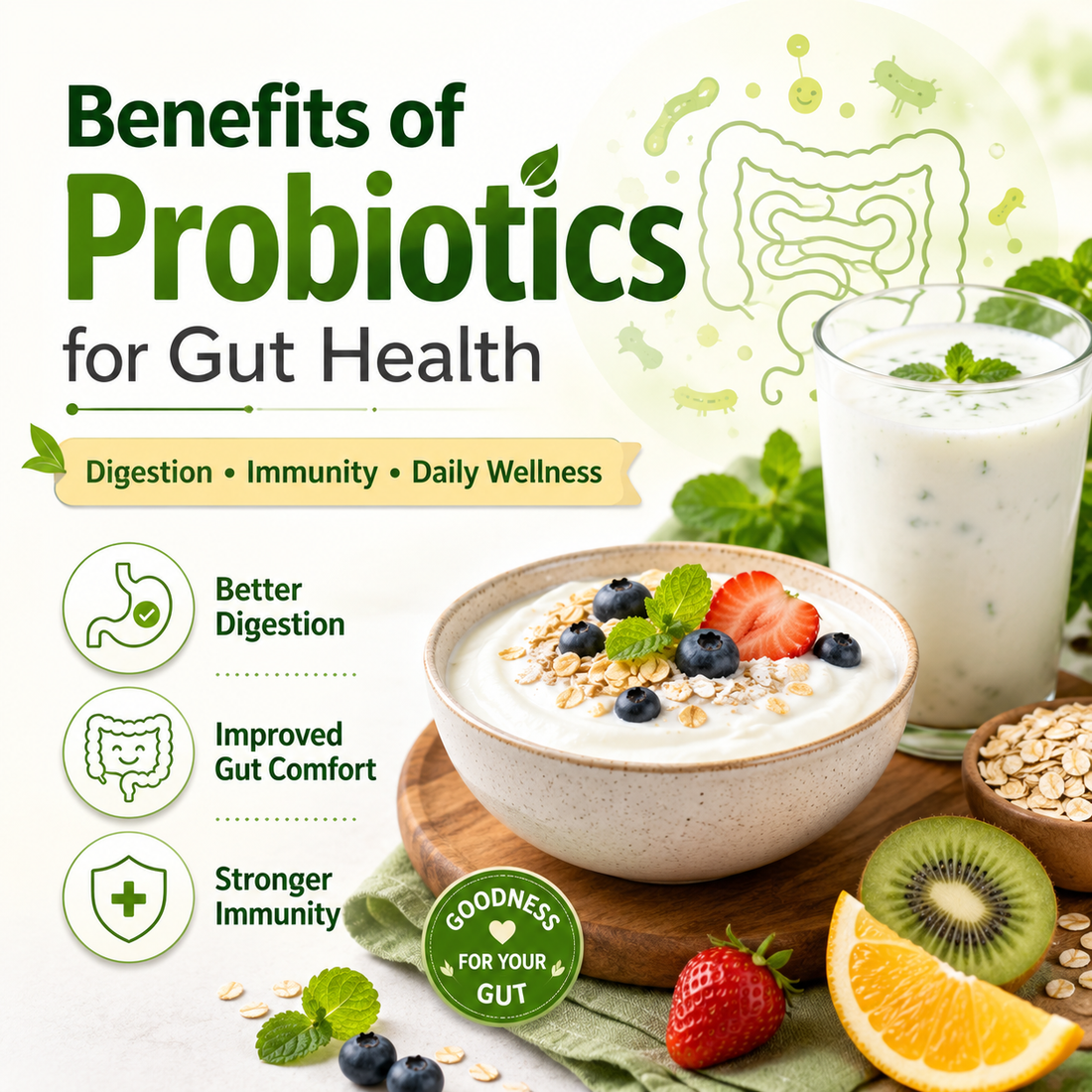 Benefits of Probiotics for Gut Health | Digestion & Daily Wellness